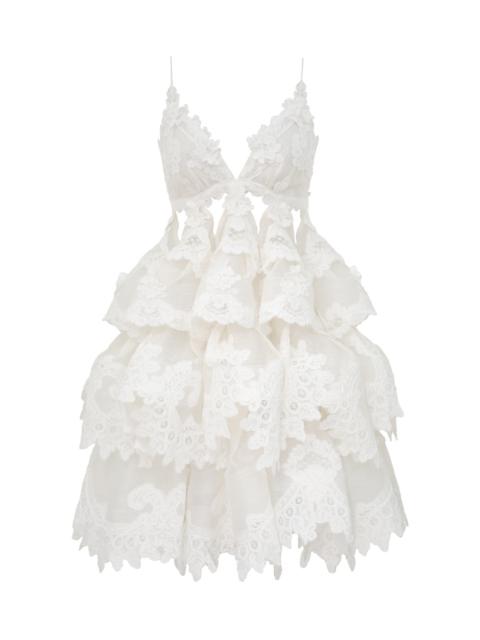 Zimmermann CRUSH TIERED LACE DRESS