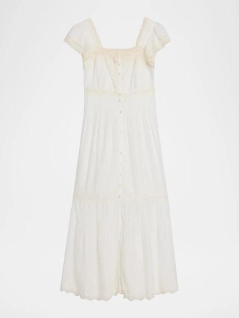 LoveShackFancy Georgine Eyelet Embroidered Maxi Dress