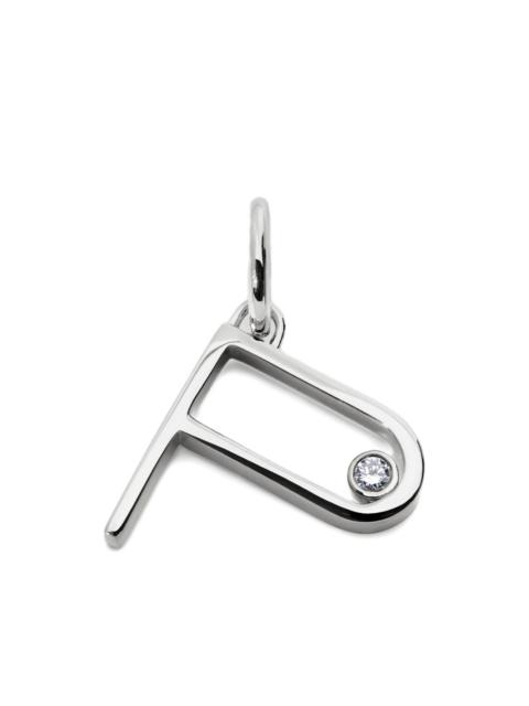 MONICA VINADER Solitaire diamond initial pendant