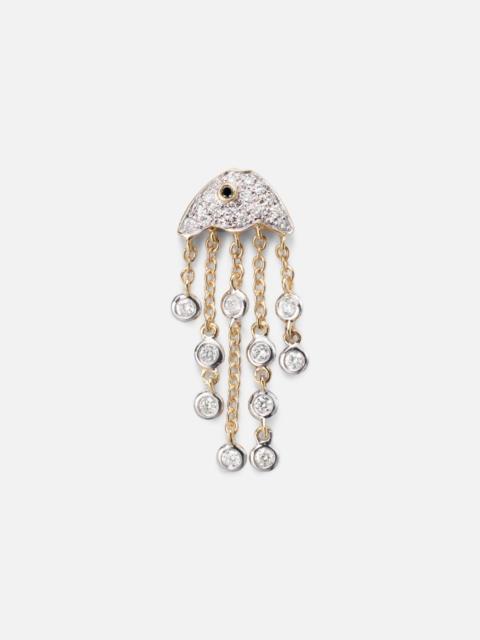 Yvonne Léon Méduse 18kt gold single earring with diamonds