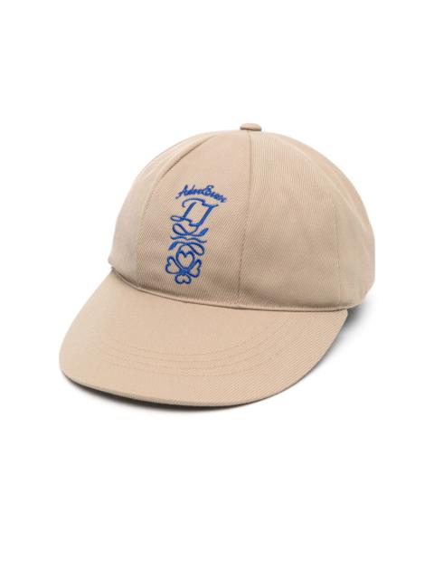 embroidered-logo panelled cap