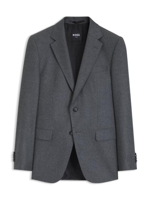 BOSS BOSS ONE SLIM-FIT SUIT JACKET IN MELANGE VIRGIN WOOL