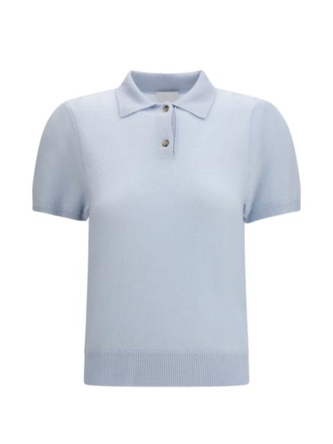 Allude short-sleeve polo top