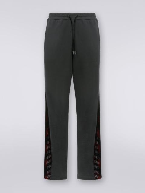 Missoni Cotton sports trousers with knitted insert in collaboration with Mike Maignan