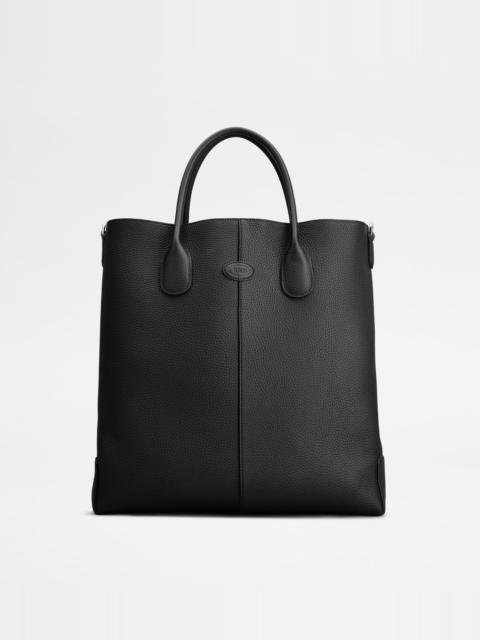 Tod's TOD'S DI BAG TOTE BAG IN LEATHER MEDIUM - BLACK