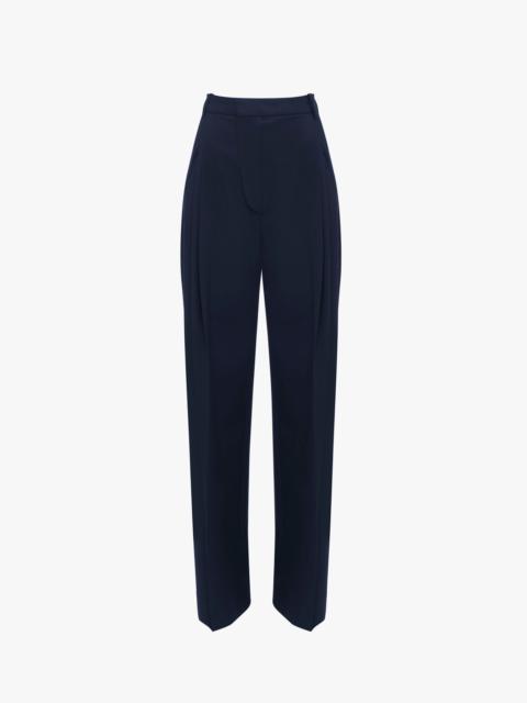 Victoria Beckham Wide Leg Trouser In Midnight