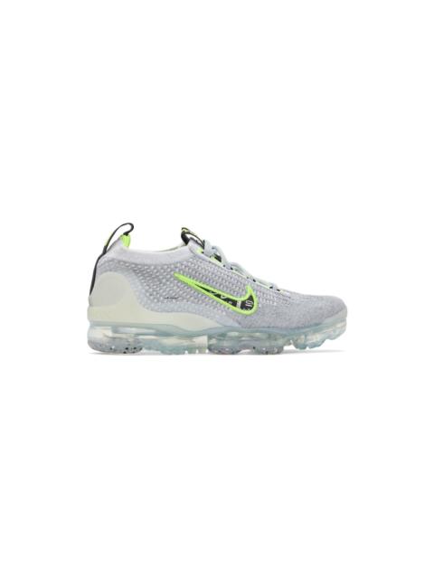 Grey & Green Air Vapormax 2021 FlyKnit Sneakers