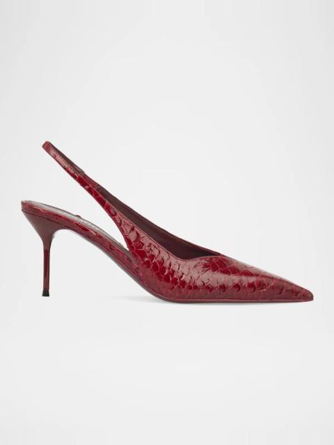 PARIS TEXAS Lidia 70MM Leather Slingback Pumps