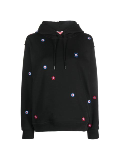 embroidered-design cotton hoodie