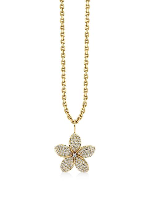 SYDNEY EVAN Diamond Large Pulmerica Charm Necklace