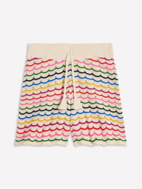 BODEN Textured Knitted Shorts-Multi Stripe