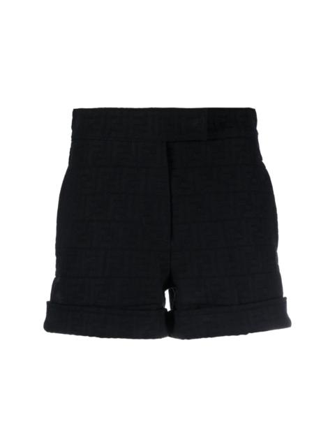 FENDI jacquard FF-motif denim shorts