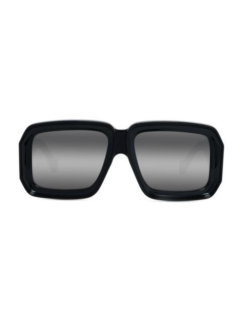 Loewe Women's x Paula's Ibiza 56MM Square Sunglasses - Shiny Black Smoke