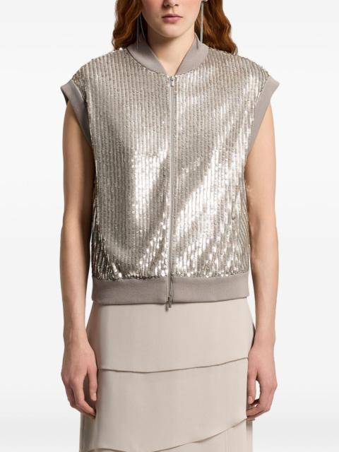 PESERICO sequin sleveeless jacket