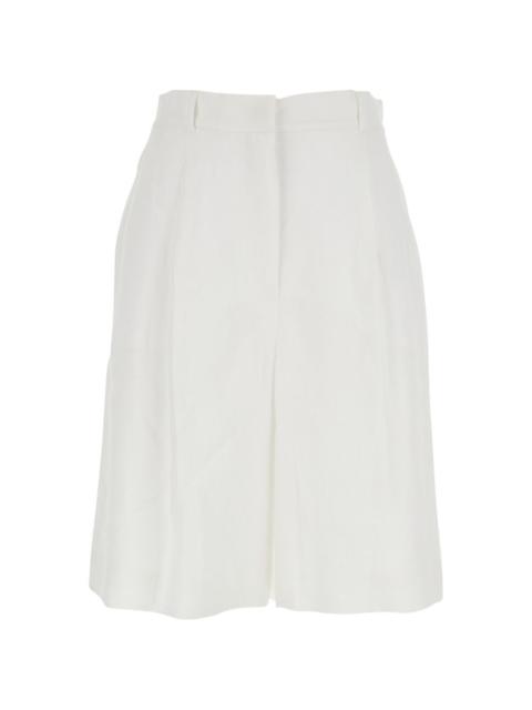 Max Mara pleat-detail linen shorts