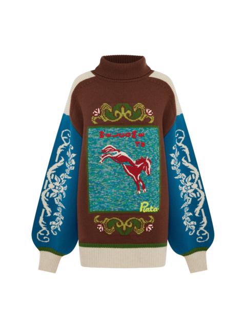 ALÉMAIS Lasso Patchwork Knit Sweater
