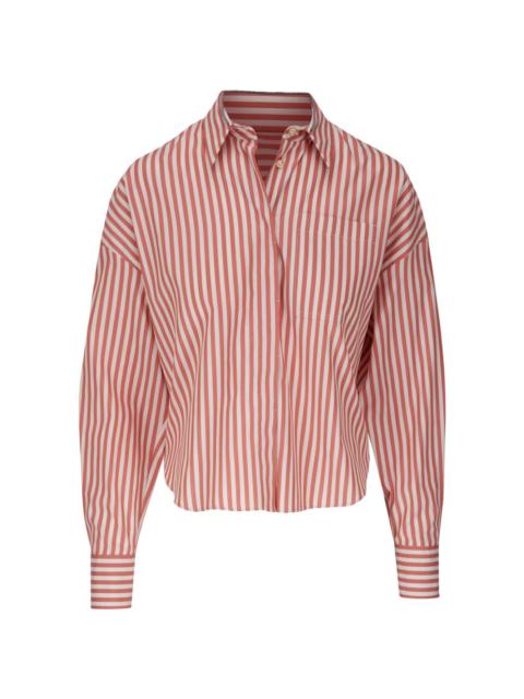 striped cotton-poplin shirt