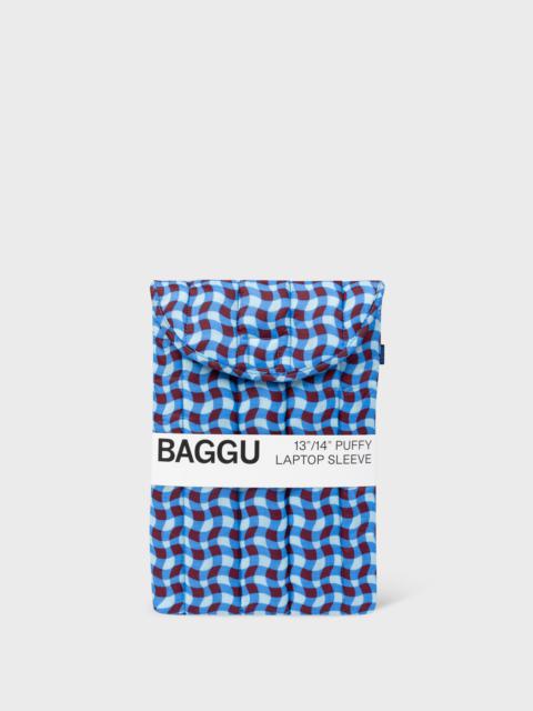 Paul Smith BAGGU Blue Wavy Gingham Puffy Laptop Sleeve 13"/14"