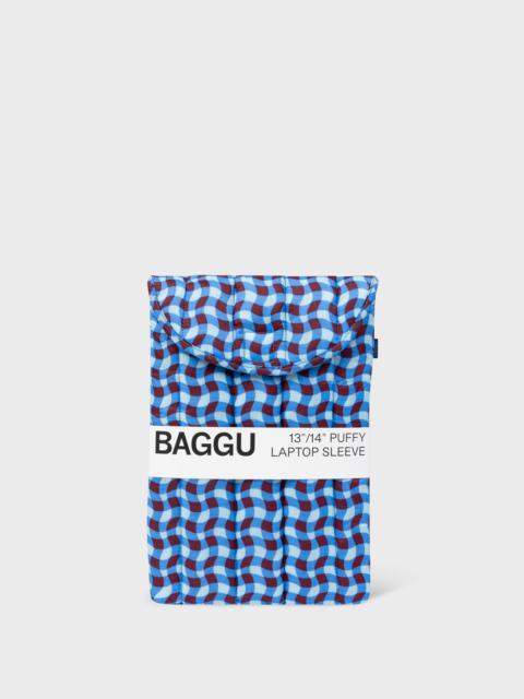 Paul Smith BAGGU Blue Wavy Gingham Puffy Laptop Sleeve 13"/14"