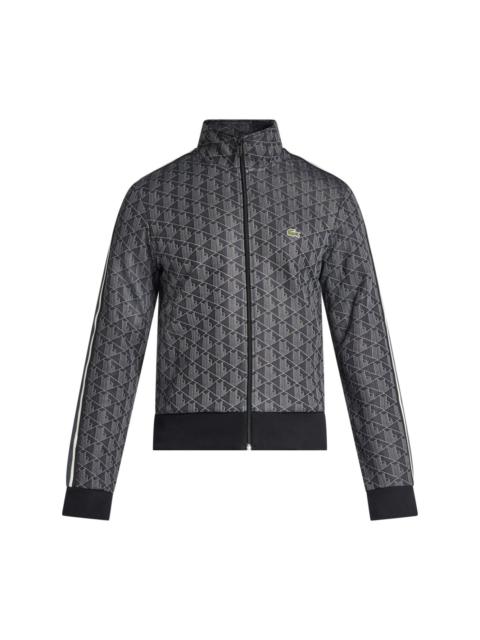 LACOSTE Paris-monogram zip-up sweatshirt