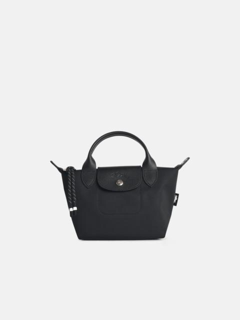 Longchamp BAG WITH 'XS LE PLIAGE ENERGY' HANDLE IN BLACK RECYCLED TELA