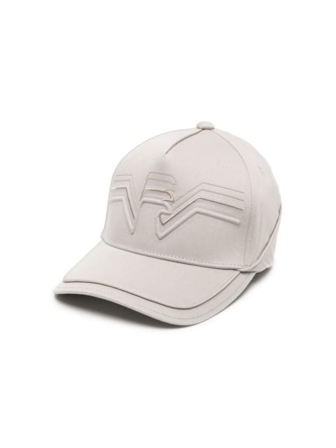 EMPORIO ARMANI Eagle-embossed cotton baseball cap