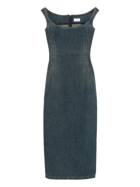MAGDA BUTRYM square-neck denim dress