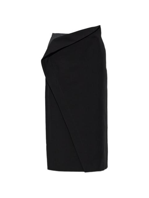 Jil Sander asymmetric layered-detail skirt