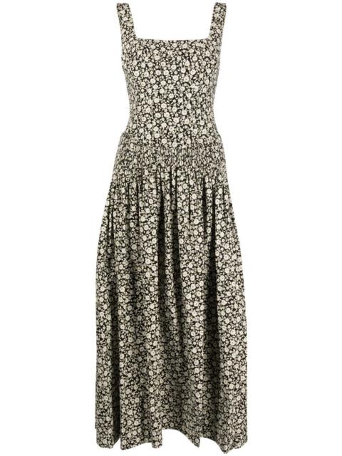 TORY BURCH floral-print flared dress