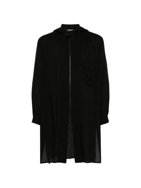 Yohji Yamamoto zip-up hooded coat