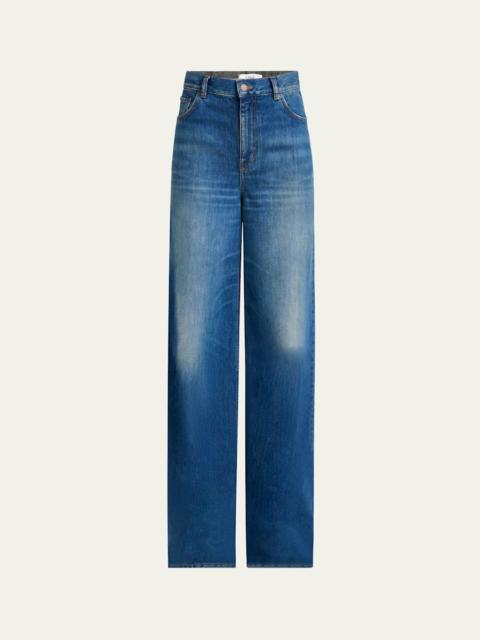 Chloé High-Rise Wide-Leg Palazzo Jeans