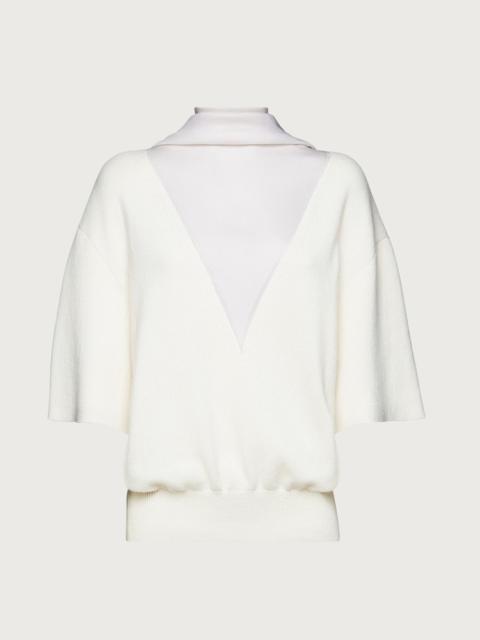 FERRAGAMO SWEATER WITH INLAY