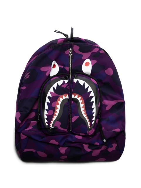 A BATHING APE® COLOR CAMO SHARK DAYPACK - PURPLE