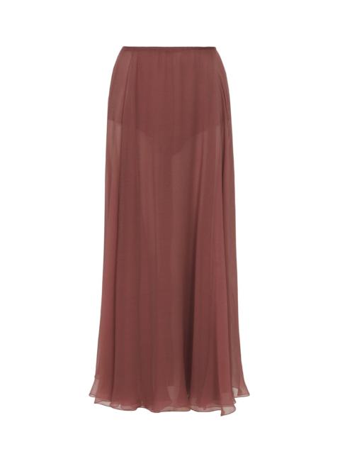 FLOU MIDI SKIRT IN SILK MOUSSELINE