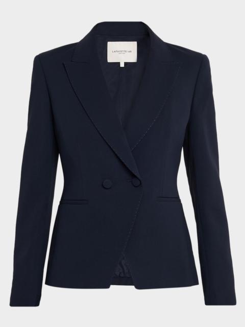 Lafayette 148 New York x The Morning Show Double-Breasted Pick Stitch Blazer