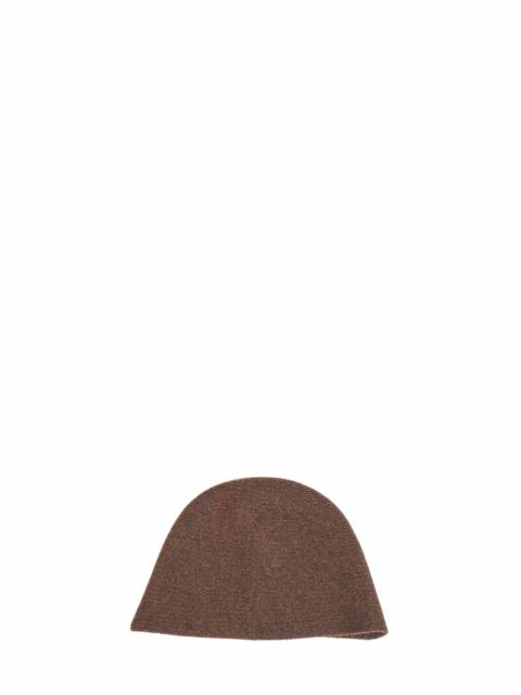 UMA WANG Brown cashmere knit bucket hat