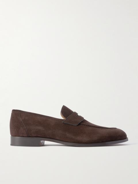 Loro Piana Sergio Walk Suede Penny Loafers