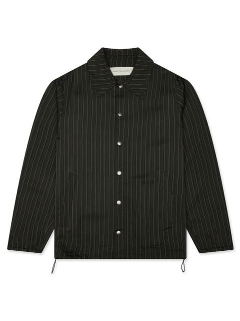 Dries Van Noten STRIPED VORRIES M.W. JACKET - DARK GREEN