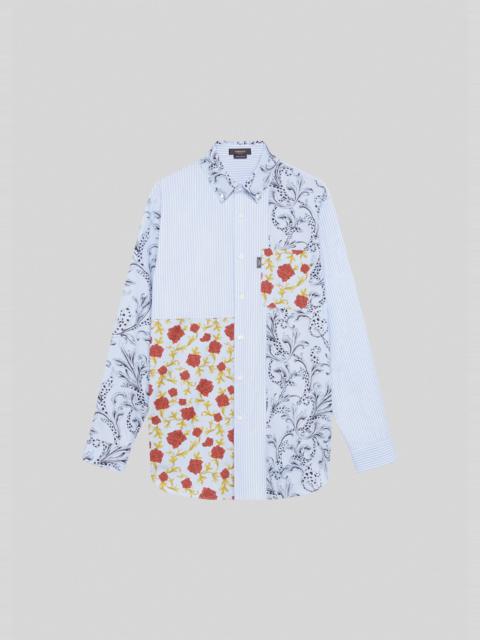 VERSACE Mixed Print Cotton Poplin Shirt