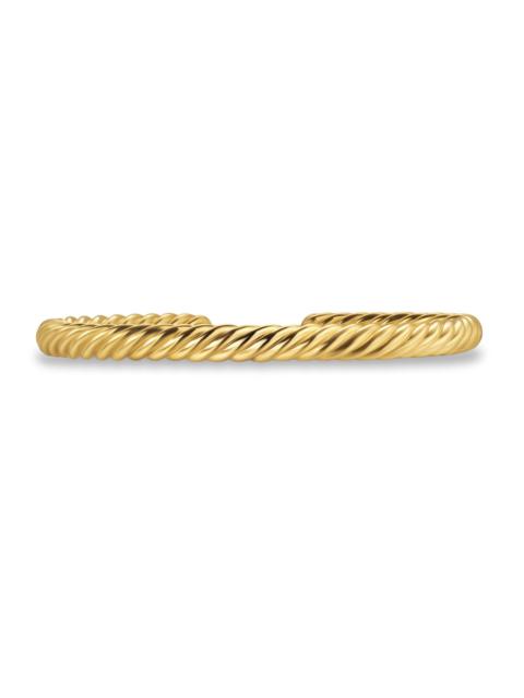DAVID YURMAN Men's Cable Cuff Bracelet in 18K Yellow Gold, 6MM - Gold