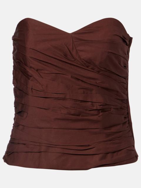 ADRIANA DEGREAS Strapless cotton top
