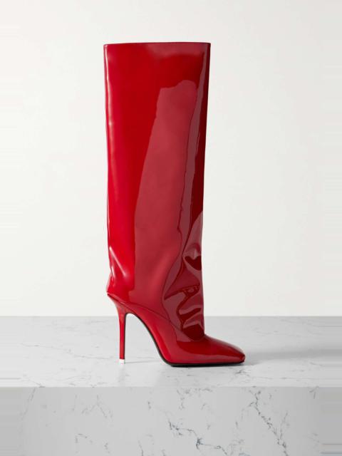 Sienna patent-leather knee boots