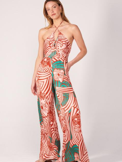 Poupette St Barth Long Jumpsuit Cilia - Brick Japonism