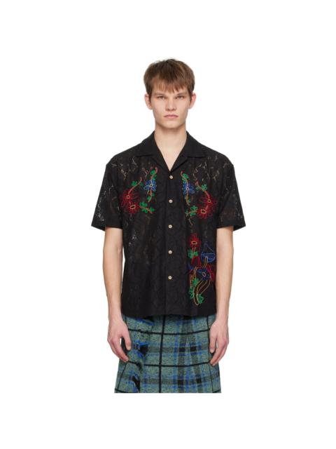 Andersson Bell Black Flower Mushroom Shirt