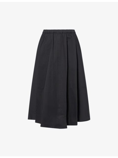 Vince Pocket Full Cotton Midi Skirt