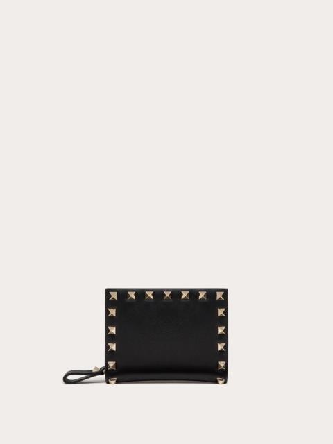 Valentino Small Rockstud Calfskin Wallet