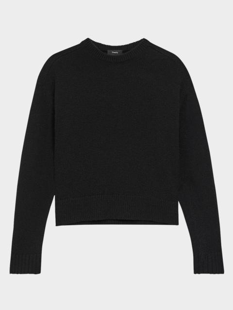 Theory Cashmere Cropped Crewneck Sweater