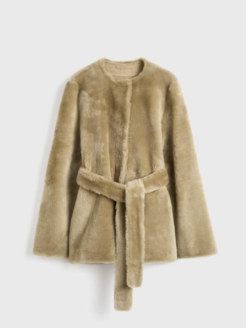 TOTEME Plush shearling jacket rye