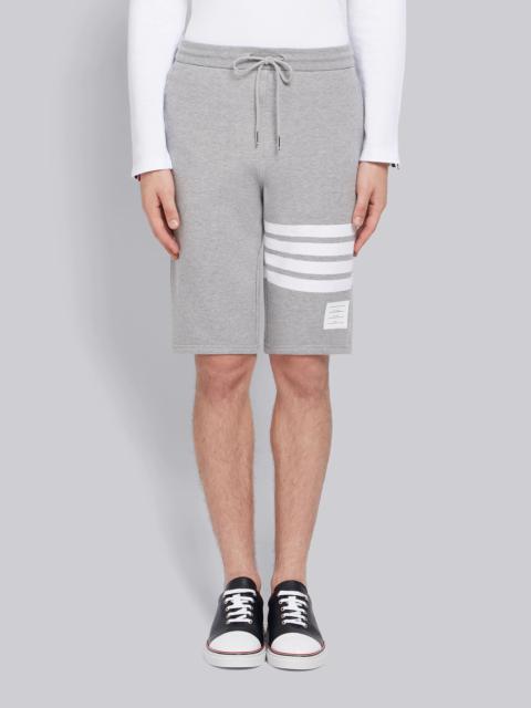 Light Grey Cotton Loopback Engineered 4-Bar Sweat Shorts