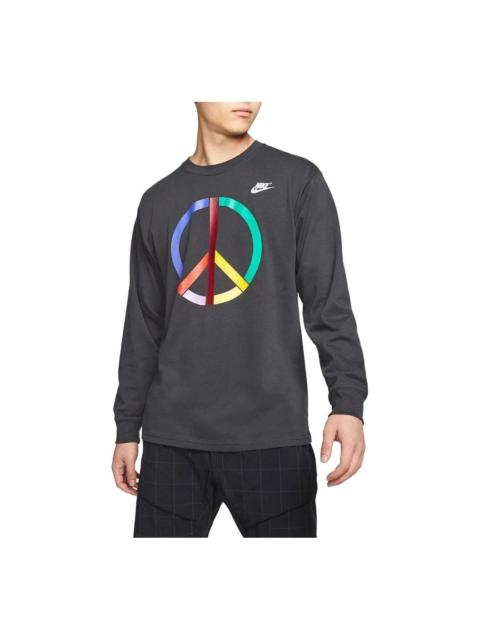 Nike x Olivia Kim Long Sleeve Tee 'Off Noir/Metallic Silver' CT3088-045